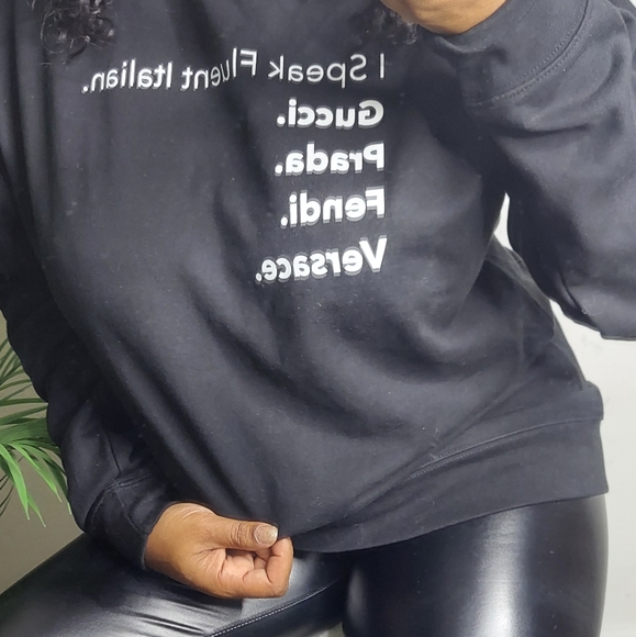 I Speak Fluent Italian crew neck sweatshirt - Picture 3 of 4